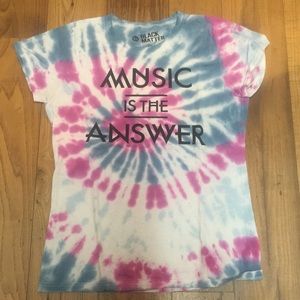 NWOT Music Is the Answer tie dye tshirt